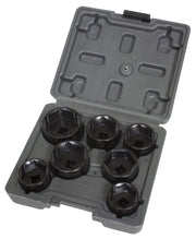 Lisle 13270 front packaging showing seven low-profile sockets and case, convenient storage