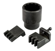 Lisle 22100 front view showing shape and mounting bolt, ensuring secure flywheel hold