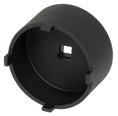 Lisle 31620 front view of 2-3/8 inch socket showing pin pattern and durable finish