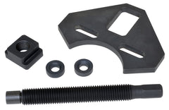 Lisle 40100 front view showing driving plate and hardware, protects suspension parts