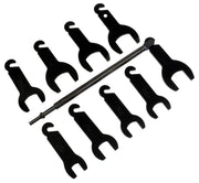 Lisle 43350 kit front view showing all included wrenches and adapter for fast selection