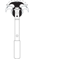 Lisle 56650 close-up of hooks and pivot pin demonstrating durability and versatility