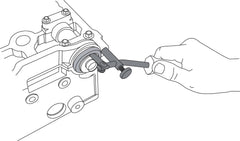 Lisle 58430 close-up of adjustable hook demonstrating secure seal engagement