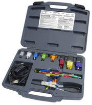 Lisle 69300 full kit layout showing jumpers, leads, pliers — simplifies relay diagnostics