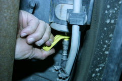Lisle close-up of angled handles and size markings, improves tight-space access