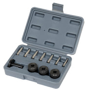 Lisle injector seal installer kit front view showing all 11 pieces and organized layout