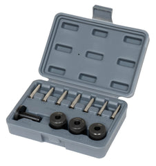 Lisle injector seal installer kit front view showing all 11 pieces and organized layout