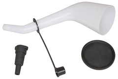 Lisle offset funnel front view showing bowl and offset spout for easier pouring