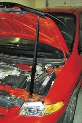 Lisle prop placed at vehicle side demonstrating improved engine-bay access benefit