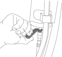 Lisle tool disconnecting vehicle fuel line, prevents sensor and fitting damage