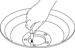 Lisle torque wrench in use on valve stem demonstrating easy access and reliable leak prevention