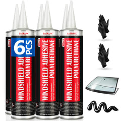 LISRUX six-pack front packaging showing six 310ml cartridges and included tools for quick installs