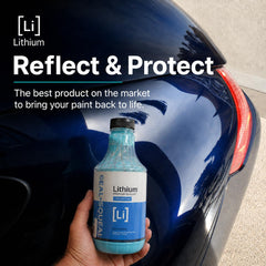 Lithium Auto Elixirs foam applicator applying product for uniform finish