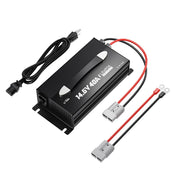 LiTime charger front panel showing controls and compact design benefit quick installation