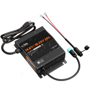 LiTime charger front panel showing controls and durable casing for reliable charging