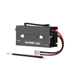 LiTime charger front panel showing controls and benefit clear operation