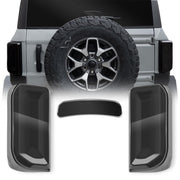 LitMiRaCle front view of tail light cover showing sleek smoky finish and protection