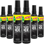 LITTLE TREES front packaging showing Black Ice spray and six-pack convenience