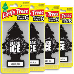 LITTLE TREES Black Ice front pack showing bundled branding and scent