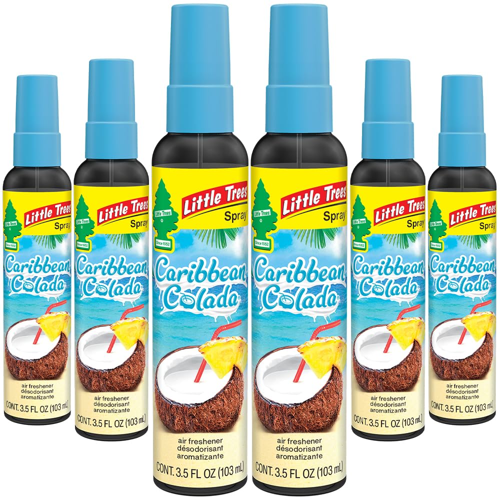 LITTLE TREES front packaging showing tropical Caribbean Colada scent and convenience