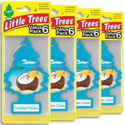 LITTLE TREES front packaging showing Caribbean Colada tropical scent benefit