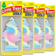 LITTLE TREES front packaging showing Cotton Candy scent and value pack benefit