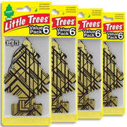 LITTLE TREES front pack view showing Gold fragrance and quantity, displays value