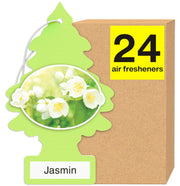 LITTLE TREES front packaging showing 24 jasmine trees and clear branding for convenience