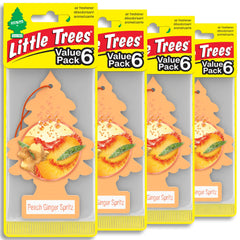 LITTLE TREES front packaging showing peach ginger spritz and benefits