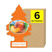 LITTLE TREES front packaging showing peach scent and pack count for quick selection