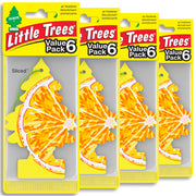 LITTLE TREES front packaging showing Sliced citrus scent, clear brand freshness