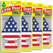 LITTLE TREES front packaging showing Stars and Stripes fragrance for immediate recognition