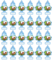 Little Trees front packaging showing 24 pack and clean linen scent benefit