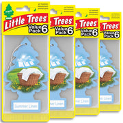 LITTLE TREES front packaging showing Summer Linen scent and count