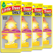LITTLE TREES front packaging showing Sunset Beach scent and pack details