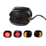 LIUJJYH front view smoked LED tail light showing compact profile and modern styling for improved visibility