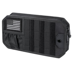 LIVANS front view organizer showing pockets and zippered compartment for handy access