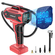 LIVOWALNY front view of compact inflator showing portability and durable build