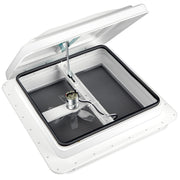 Livpow roof vent front view showing weather‑tight frame and lid benefit ventilation
