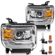 LIWEDFG headlight front view showing chrome housing and clear lens benefit: restored appearance