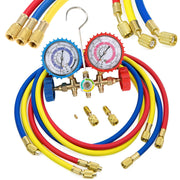 LIYYOO manifold front view showing dual gauges for fast diagnostics