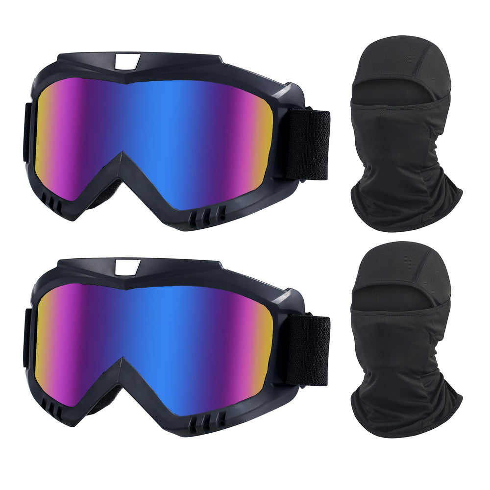 LJDJ front view of goggles and balaclava set showing complete kit and protection