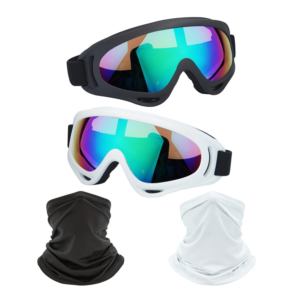 LJDJ front-facing goggles pack showing both lenses and frame, clear protection