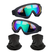LJDJ goggles front view showing full-face coverage and clear protection