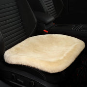LLB pearl front seat cushion full view showing plush sheepskin and protective fit