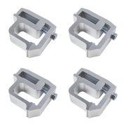 LLNSEAUTO four silver clamps front view showing complete set and mounting versatility