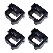 LLNSEAUTO front view of four black mounting clamps showing compact design and durability