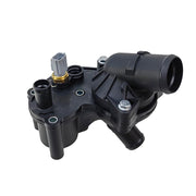 LLNSEAUTO front view of thermostat housing showing mounting points and fitment benefits