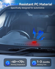 LNKERCO magnetic mounted alarm on car hood for tool‑free installation benefit