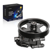 Loautong power steering pump front view showing complete assembly and reliable fit
